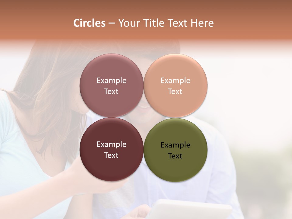 A Man And Woman Looking At A Cell Phone PowerPoint Template