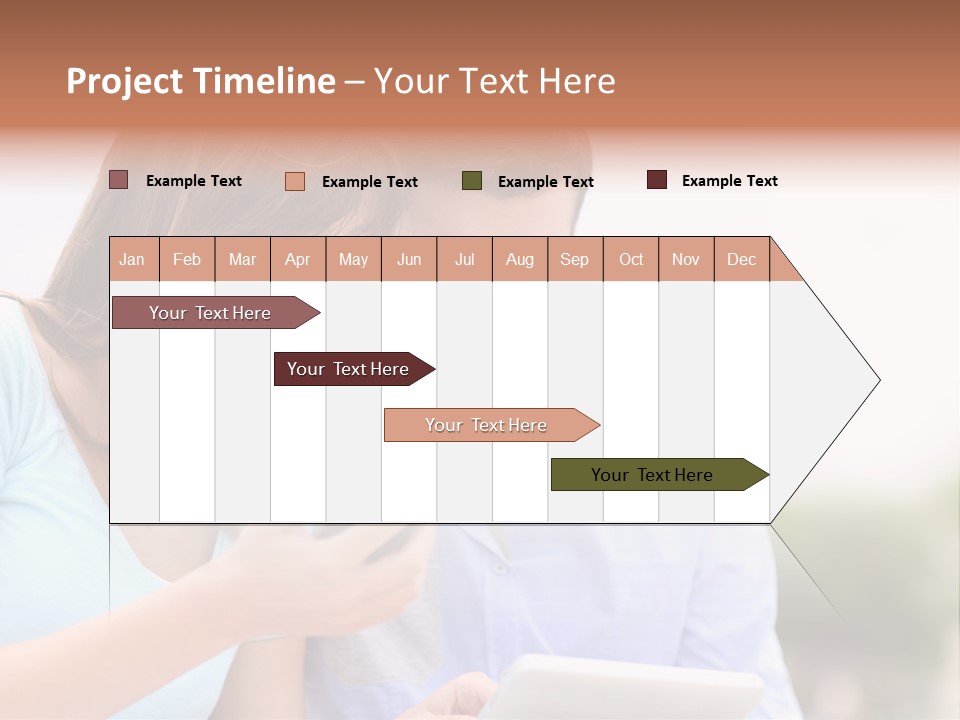 A Man And Woman Looking At A Cell Phone PowerPoint Template