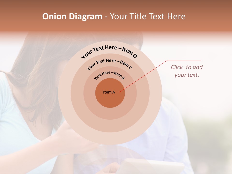 A Man And Woman Looking At A Cell Phone PowerPoint Template