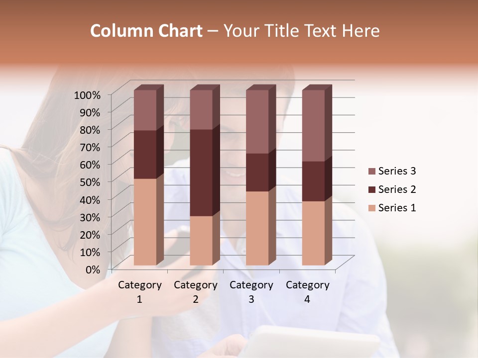 A Man And Woman Looking At A Cell Phone PowerPoint Template