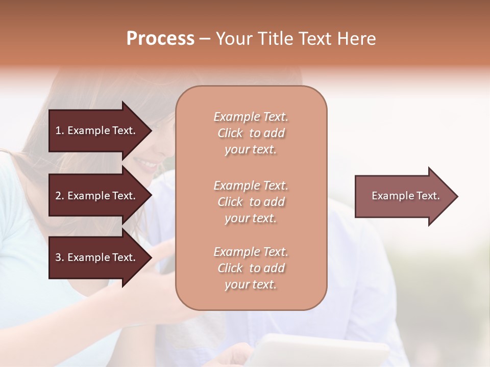A Man And Woman Looking At A Cell Phone PowerPoint Template