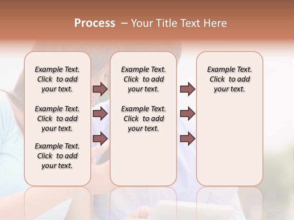 A Man And Woman Looking At A Cell Phone PowerPoint Template