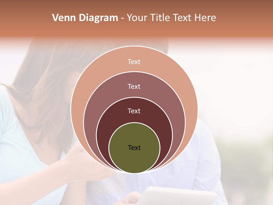 A Man And Woman Looking At A Cell Phone PowerPoint Template
