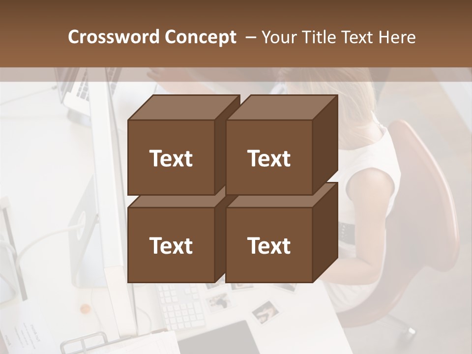A Man And A Woman Sitting At A Desk Working On A Laptop PowerPoint Template
