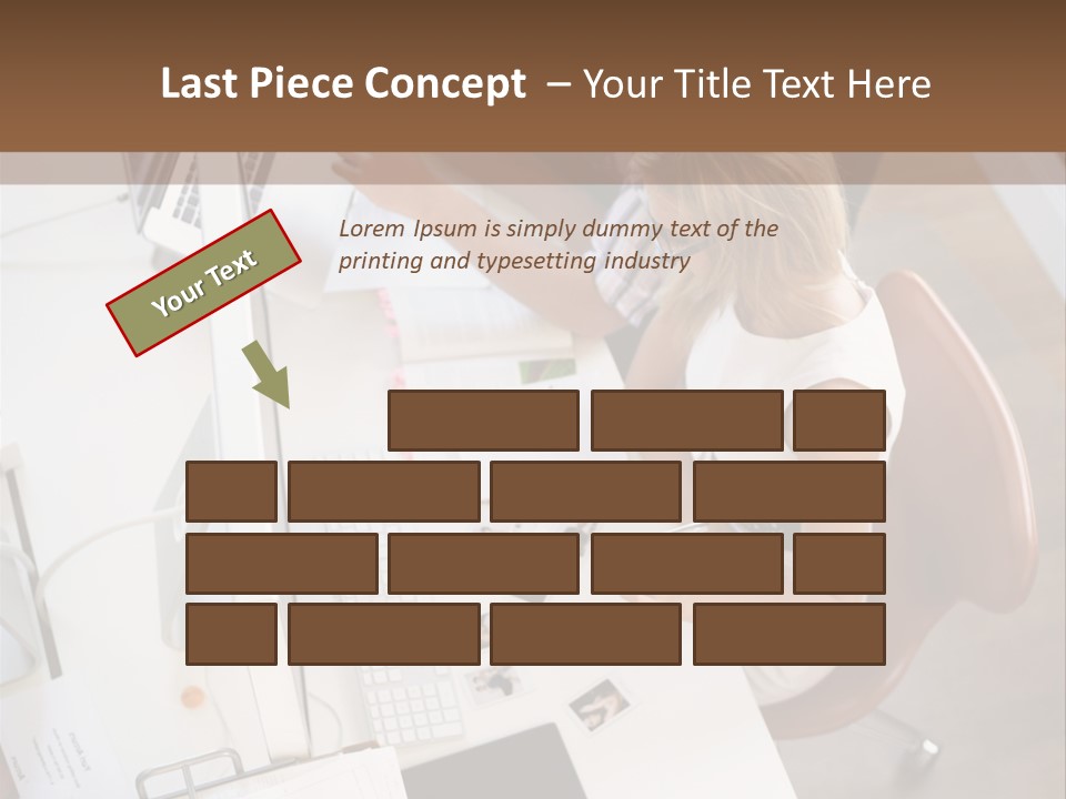 A Man And A Woman Sitting At A Desk Working On A Laptop PowerPoint Template