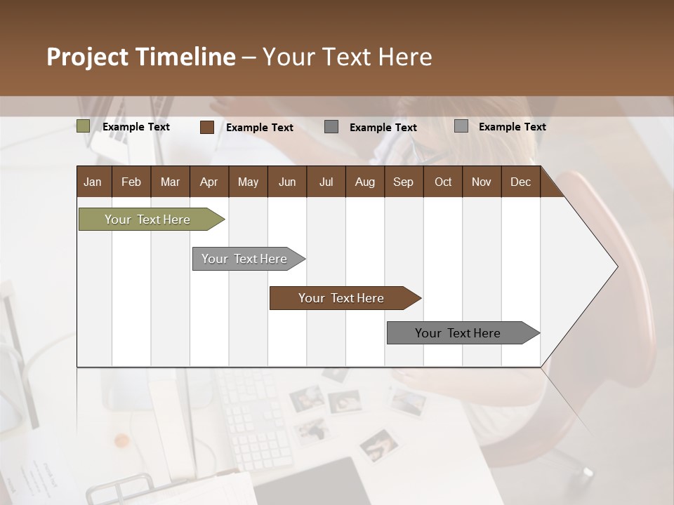 A Man And A Woman Sitting At A Desk Working On A Laptop PowerPoint Template