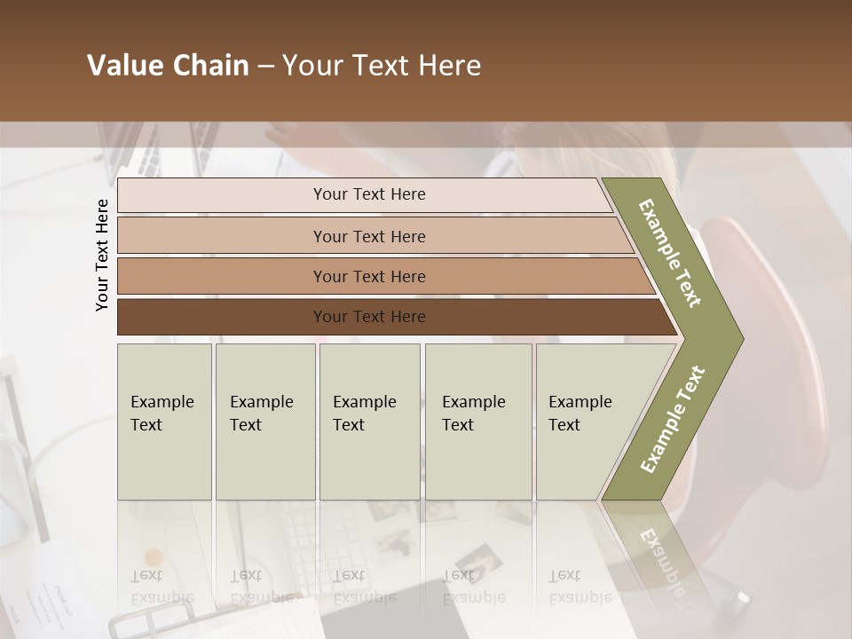 A Man And A Woman Sitting At A Desk Working On A Laptop PowerPoint Template