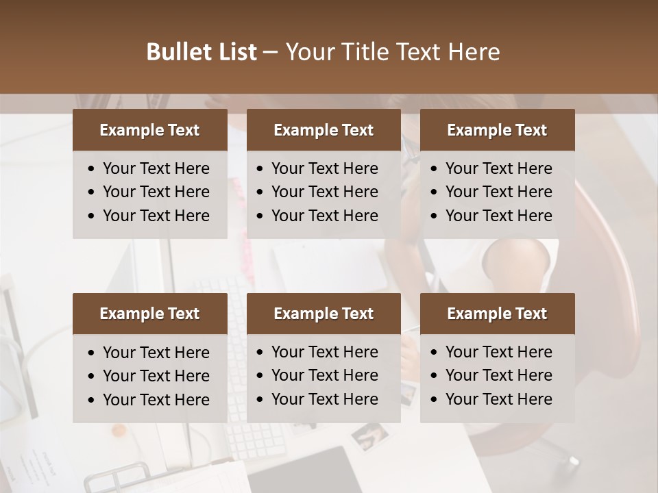 A Man And A Woman Sitting At A Desk Working On A Laptop PowerPoint Template