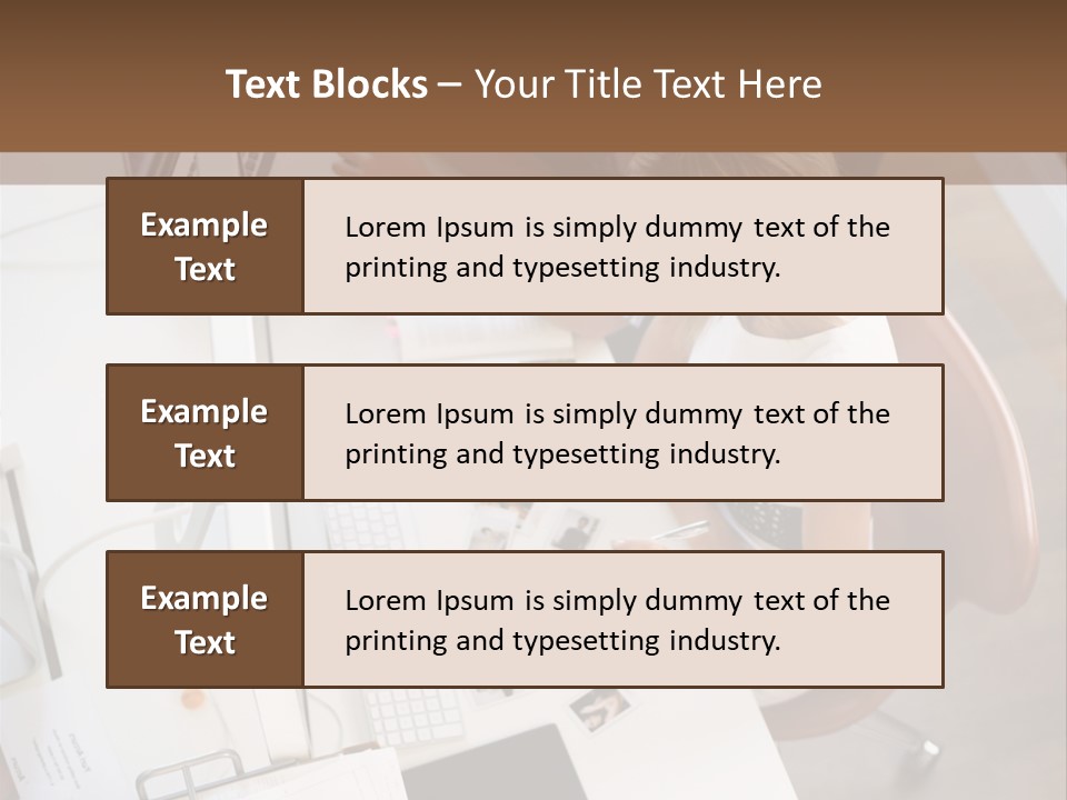A Man And A Woman Sitting At A Desk Working On A Laptop PowerPoint Template