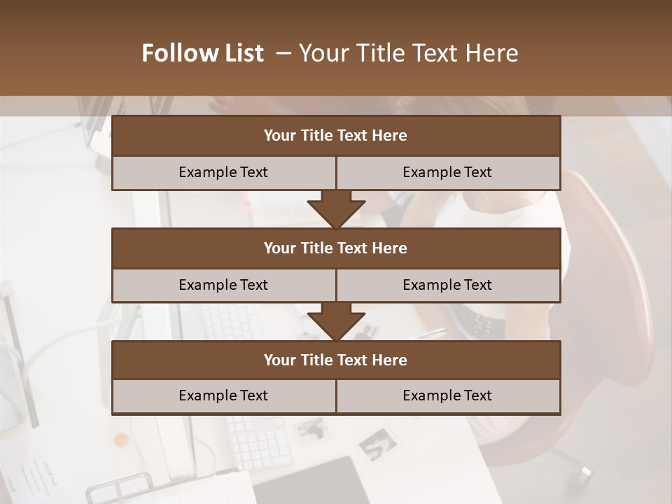 A Man And A Woman Sitting At A Desk Working On A Laptop PowerPoint Template
