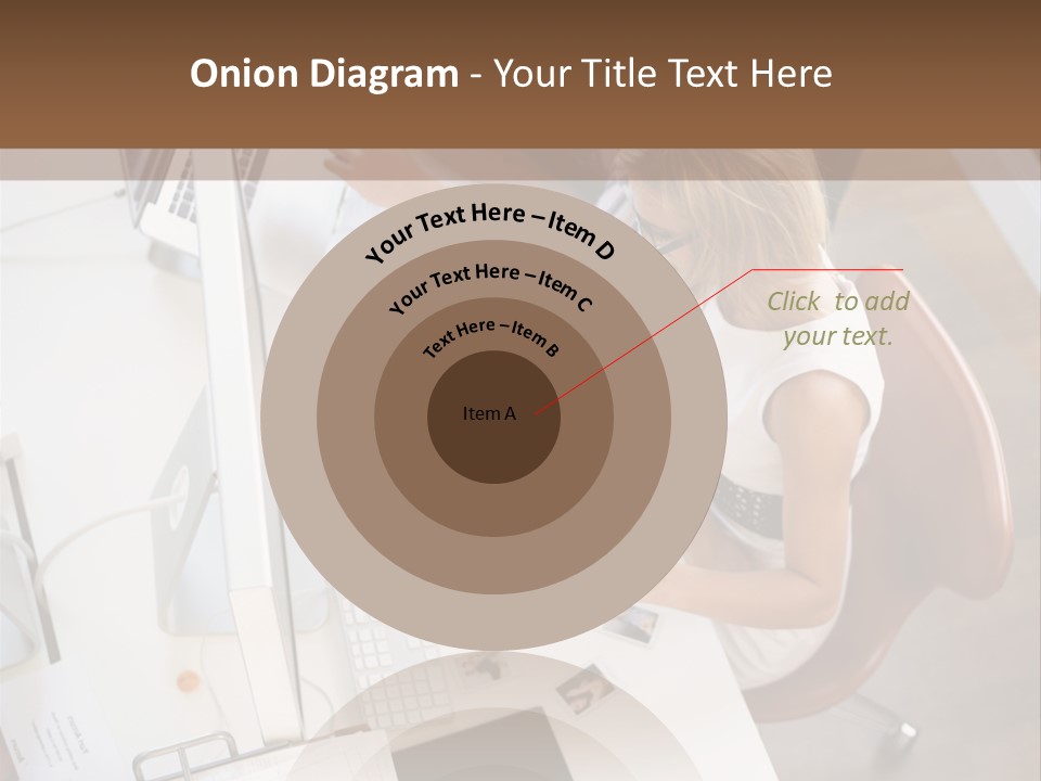 A Man And A Woman Sitting At A Desk Working On A Laptop PowerPoint Template