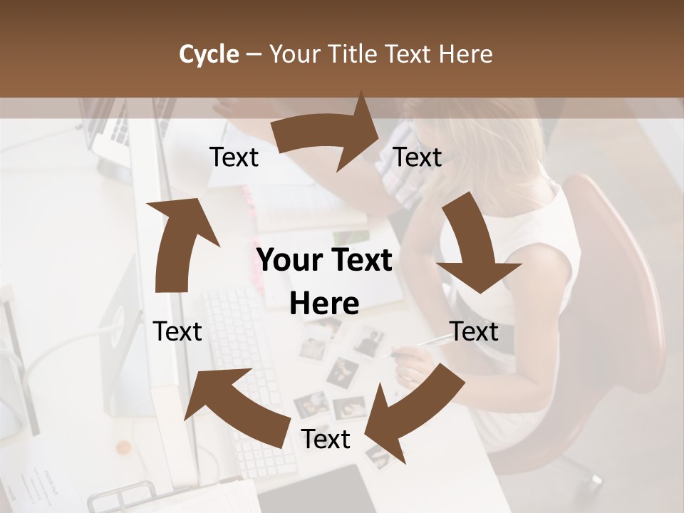 A Man And A Woman Sitting At A Desk Working On A Laptop PowerPoint Template