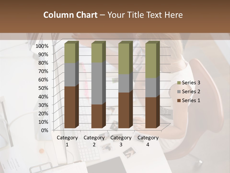 A Man And A Woman Sitting At A Desk Working On A Laptop PowerPoint Template