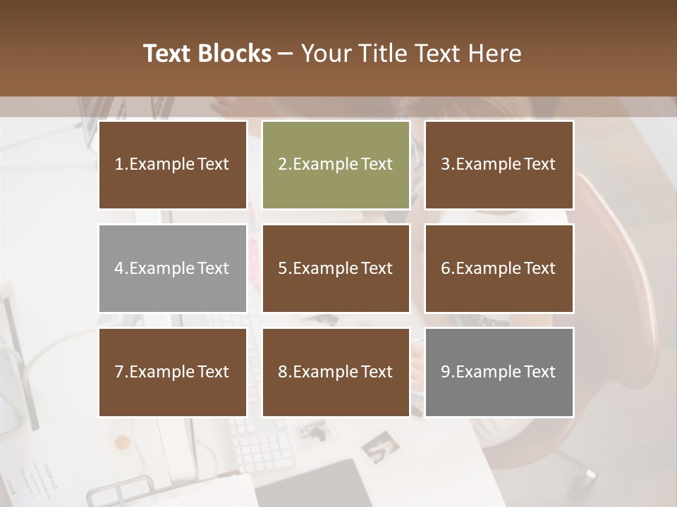 A Man And A Woman Sitting At A Desk Working On A Laptop PowerPoint Template