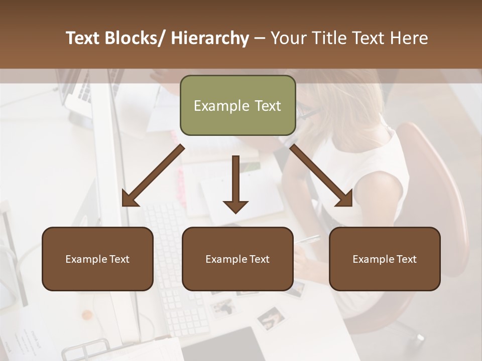A Man And A Woman Sitting At A Desk Working On A Laptop PowerPoint Template