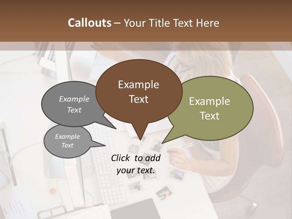 A Man And A Woman Sitting At A Desk Working On A Laptop PowerPoint Template