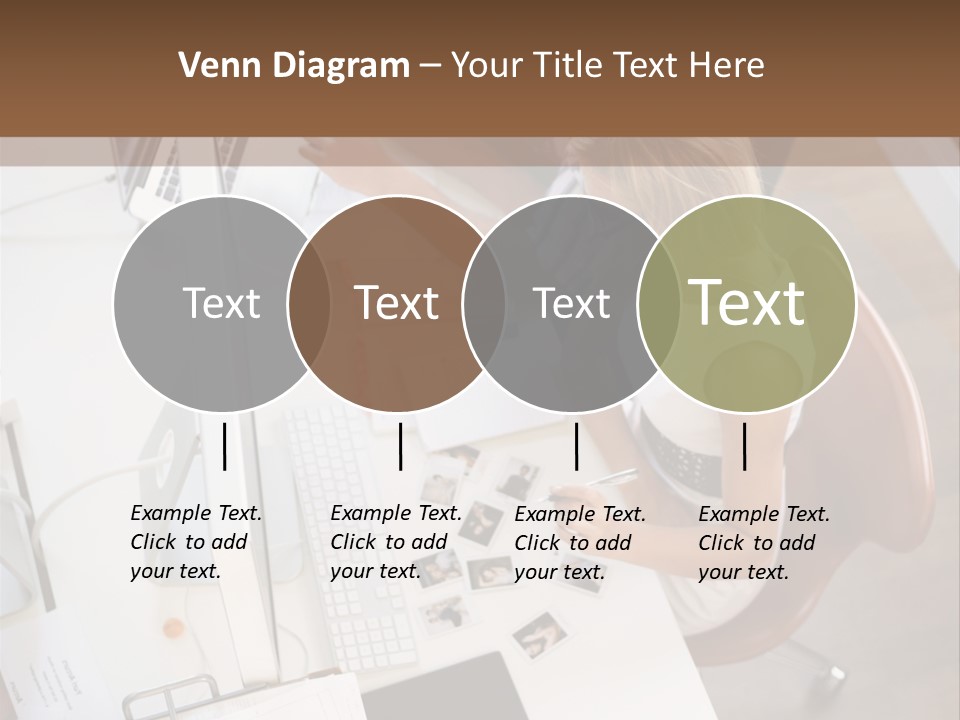 A Man And A Woman Sitting At A Desk Working On A Laptop PowerPoint Template
