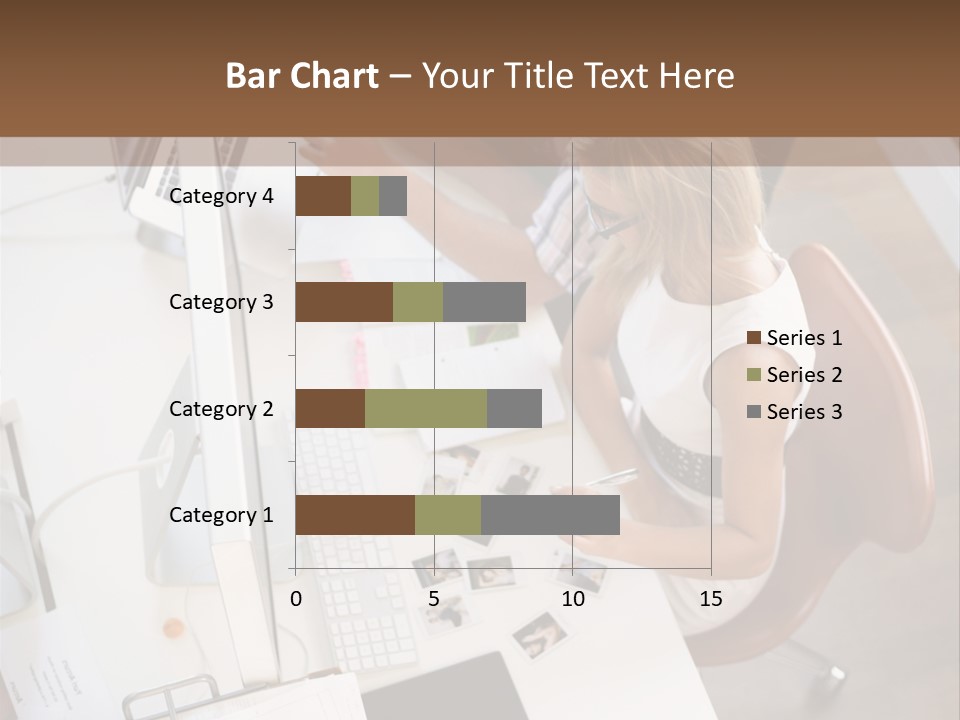 A Man And A Woman Sitting At A Desk Working On A Laptop PowerPoint Template