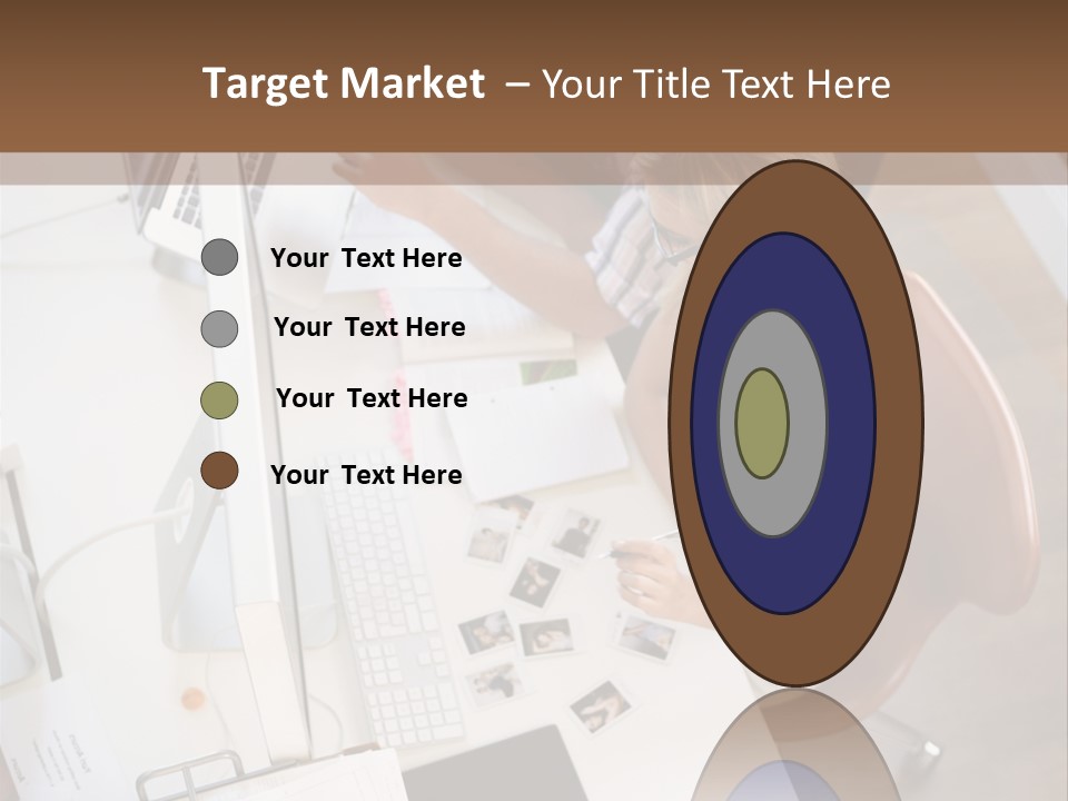 A Man And A Woman Sitting At A Desk Working On A Laptop PowerPoint Template