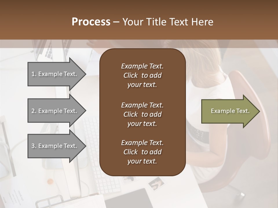 A Man And A Woman Sitting At A Desk Working On A Laptop PowerPoint Template