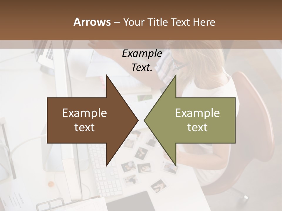 A Man And A Woman Sitting At A Desk Working On A Laptop PowerPoint Template