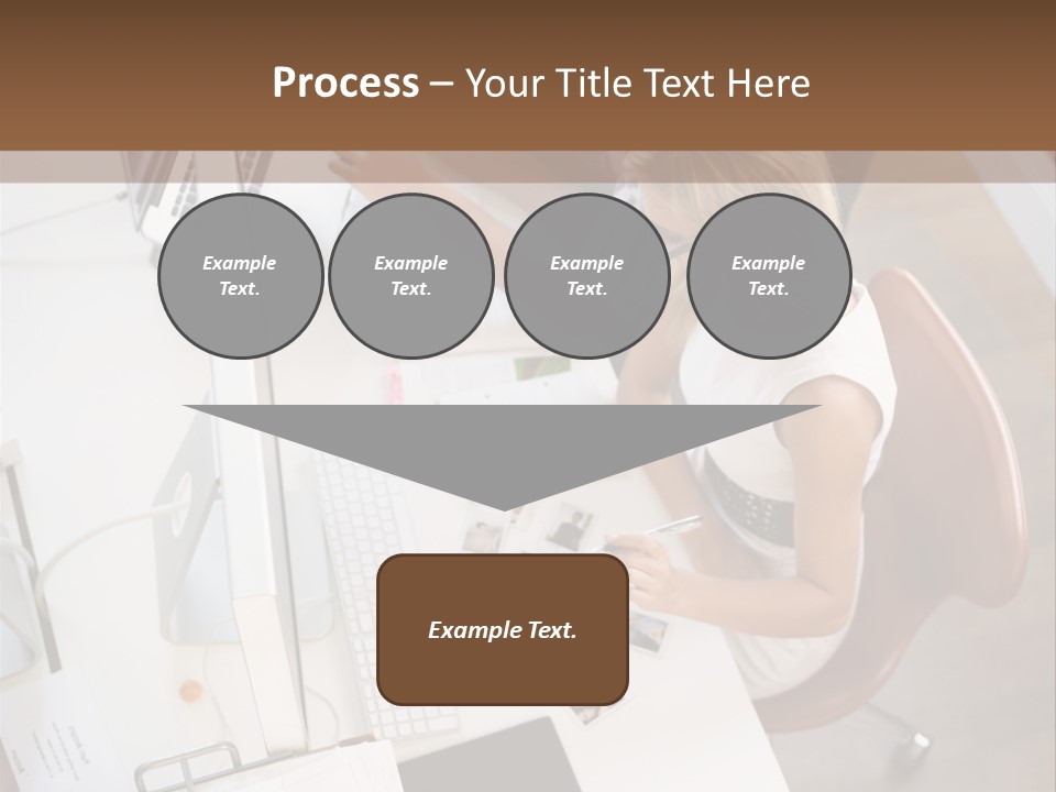 A Man And A Woman Sitting At A Desk Working On A Laptop PowerPoint Template