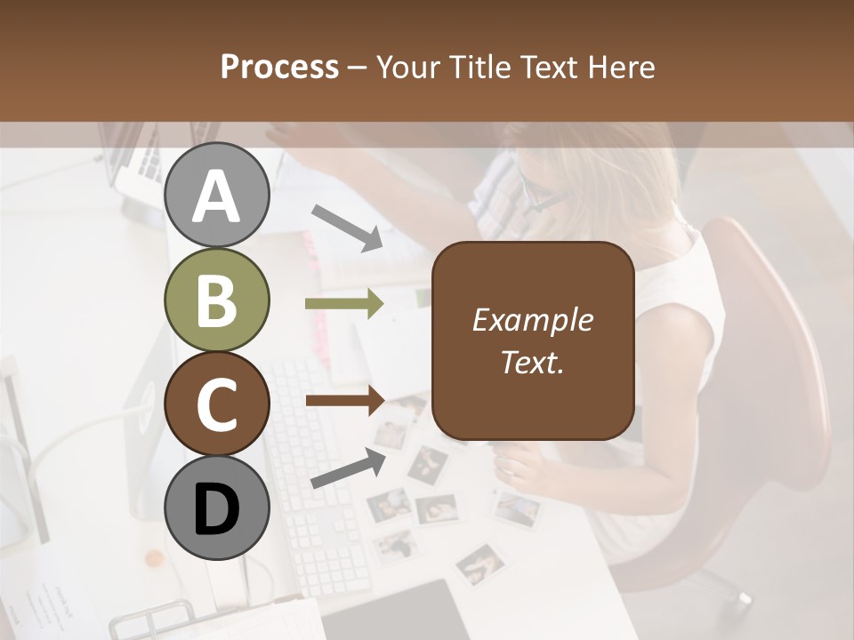 A Man And A Woman Sitting At A Desk Working On A Laptop PowerPoint Template