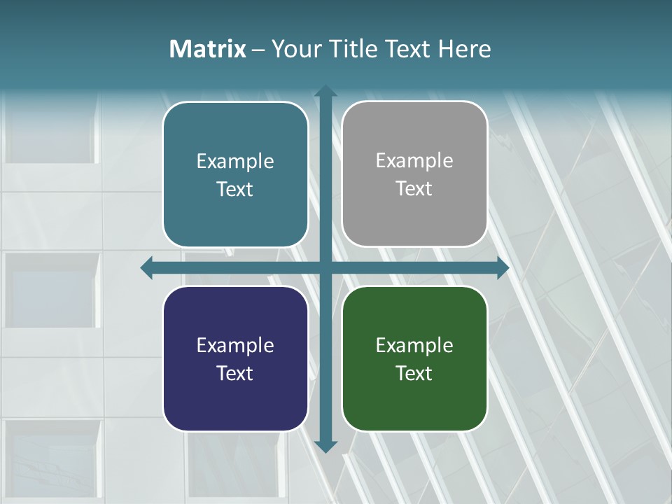 A Building With Windows And A Sky Background PowerPoint Template