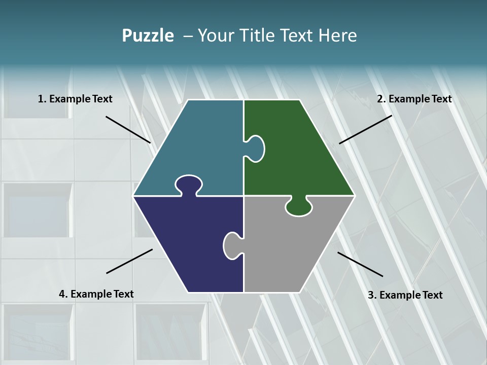 A Building With Windows And A Sky Background PowerPoint Template