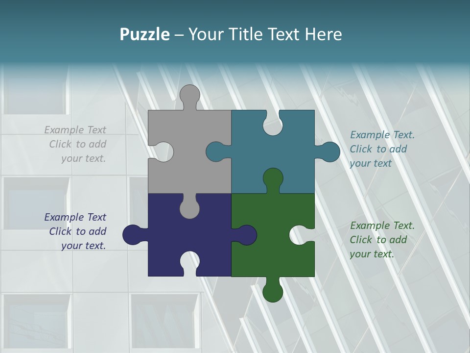 A Building With Windows And A Sky Background PowerPoint Template