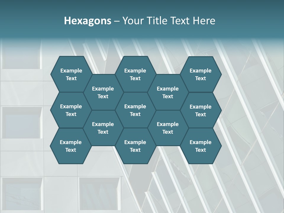 A Building With Windows And A Sky Background PowerPoint Template