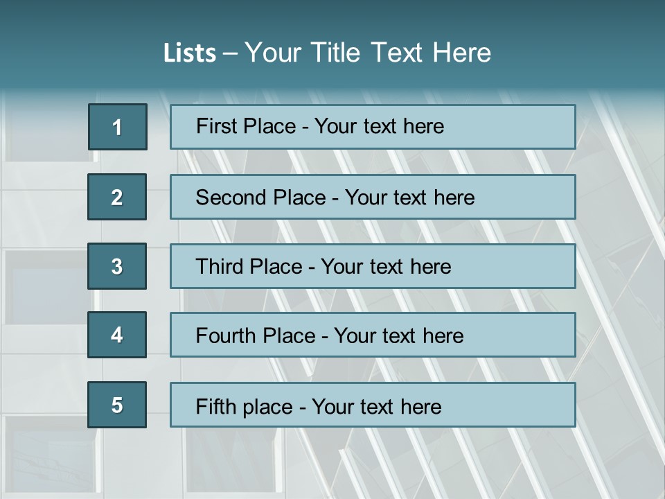A Building With Windows And A Sky Background PowerPoint Template