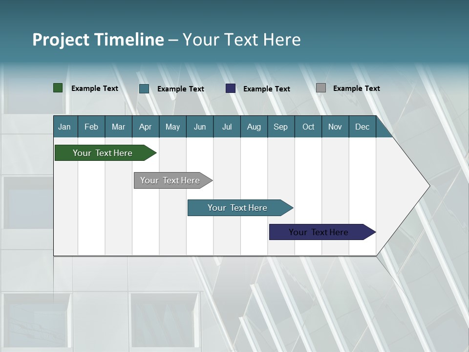 A Building With Windows And A Sky Background PowerPoint Template