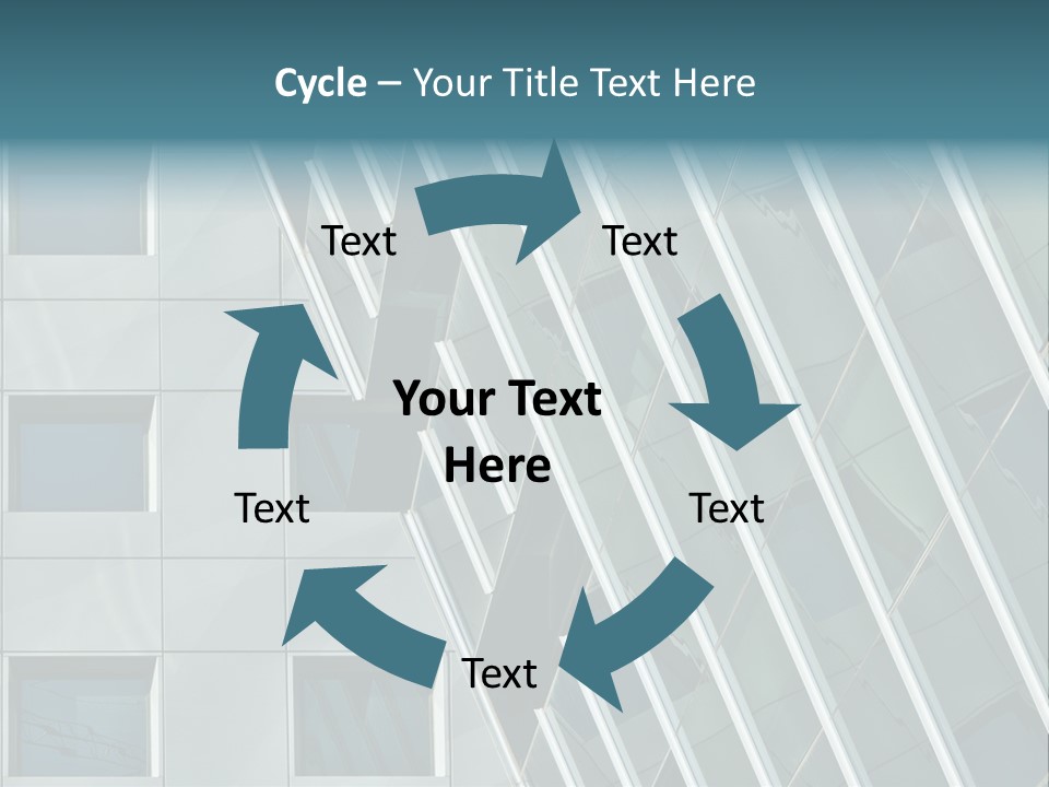 A Building With Windows And A Sky Background PowerPoint Template