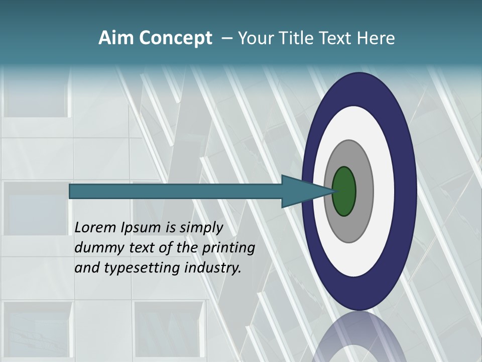 A Building With Windows And A Sky Background PowerPoint Template