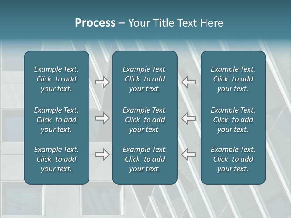 A Building With Windows And A Sky Background PowerPoint Template