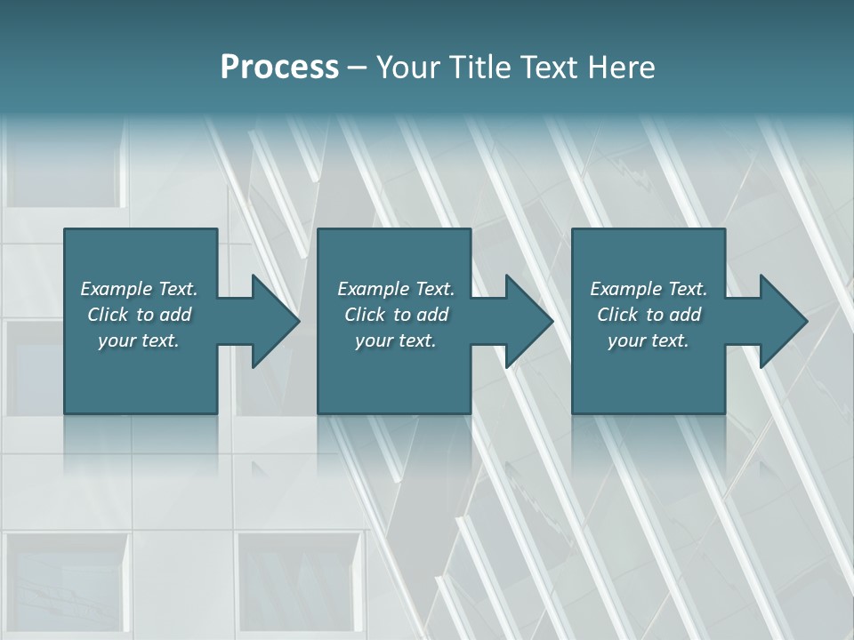 A Building With Windows And A Sky Background PowerPoint Template