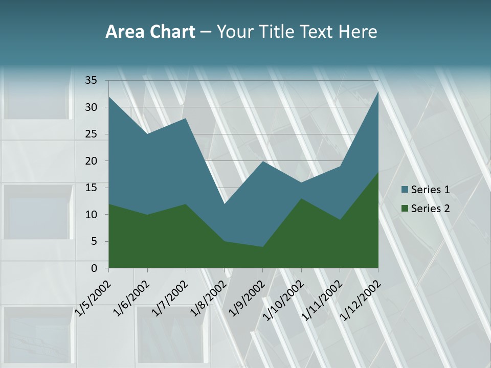 A Building With Windows And A Sky Background PowerPoint Template
