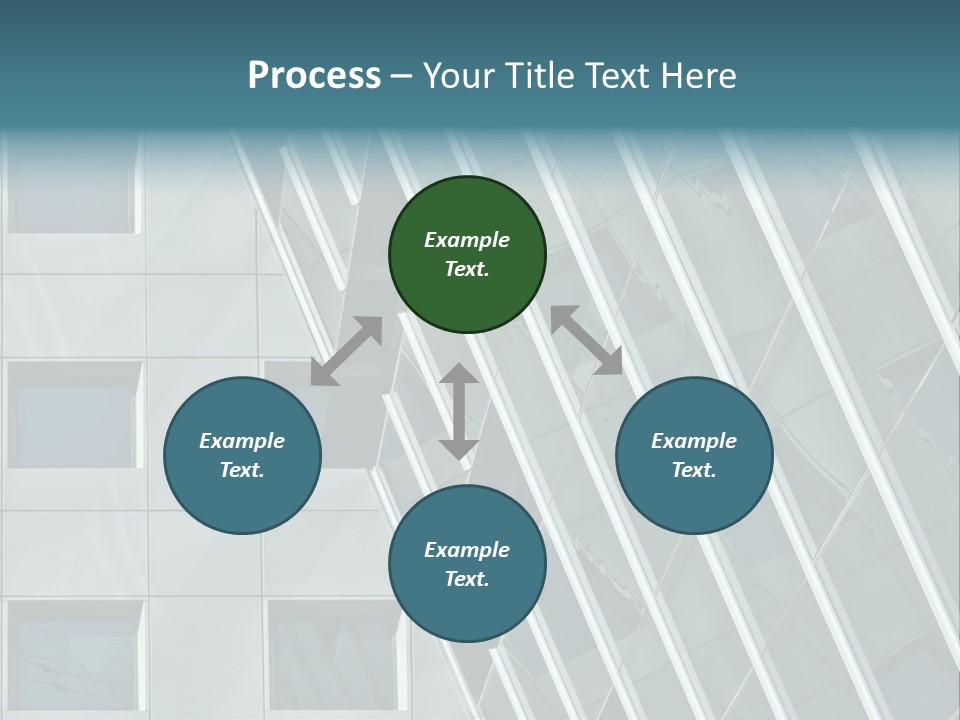 A Building With Windows And A Sky Background PowerPoint Template