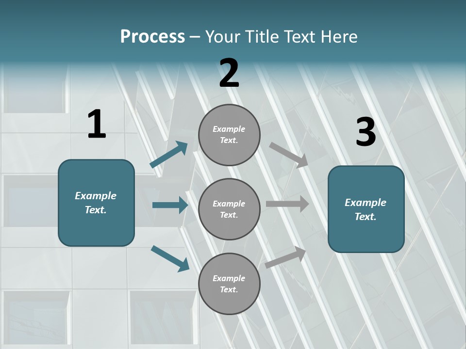 A Building With Windows And A Sky Background PowerPoint Template