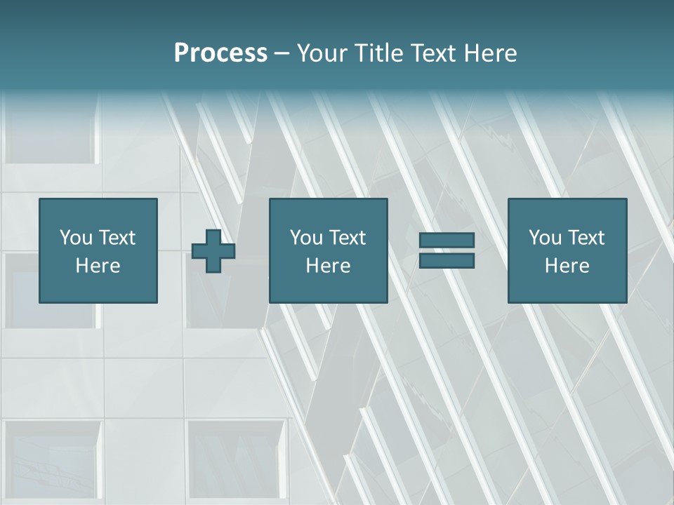 A Building With Windows And A Sky Background PowerPoint Template