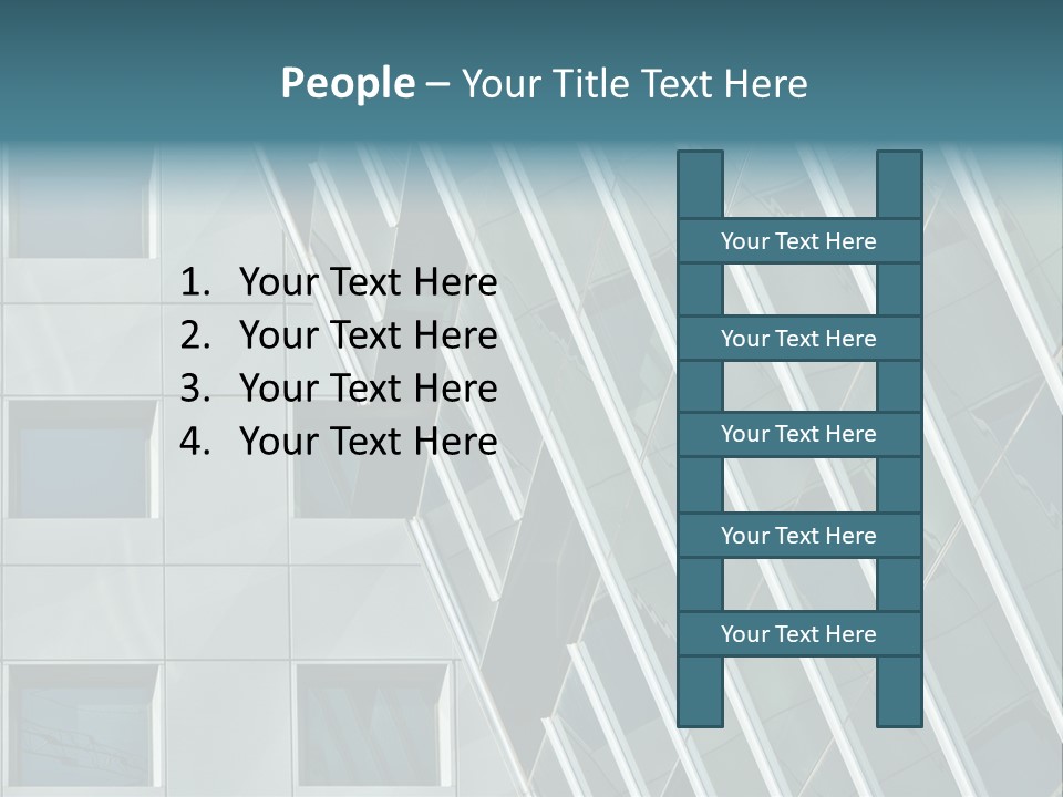 A Building With Windows And A Sky Background PowerPoint Template