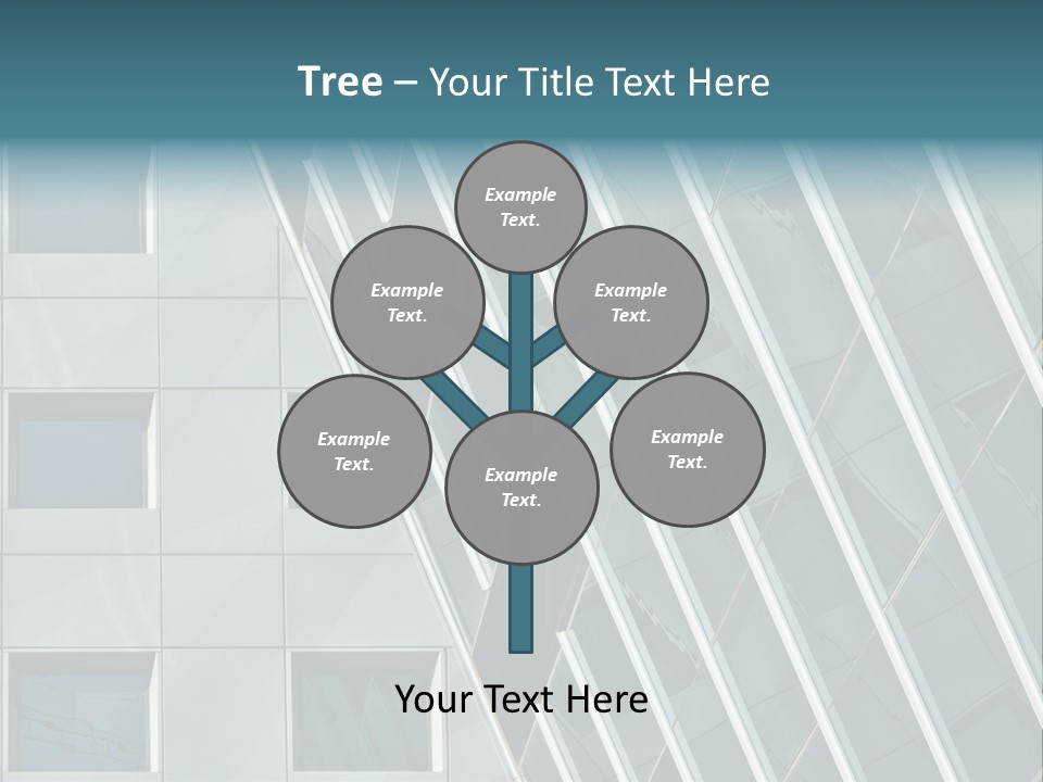 A Building With Windows And A Sky Background PowerPoint Template