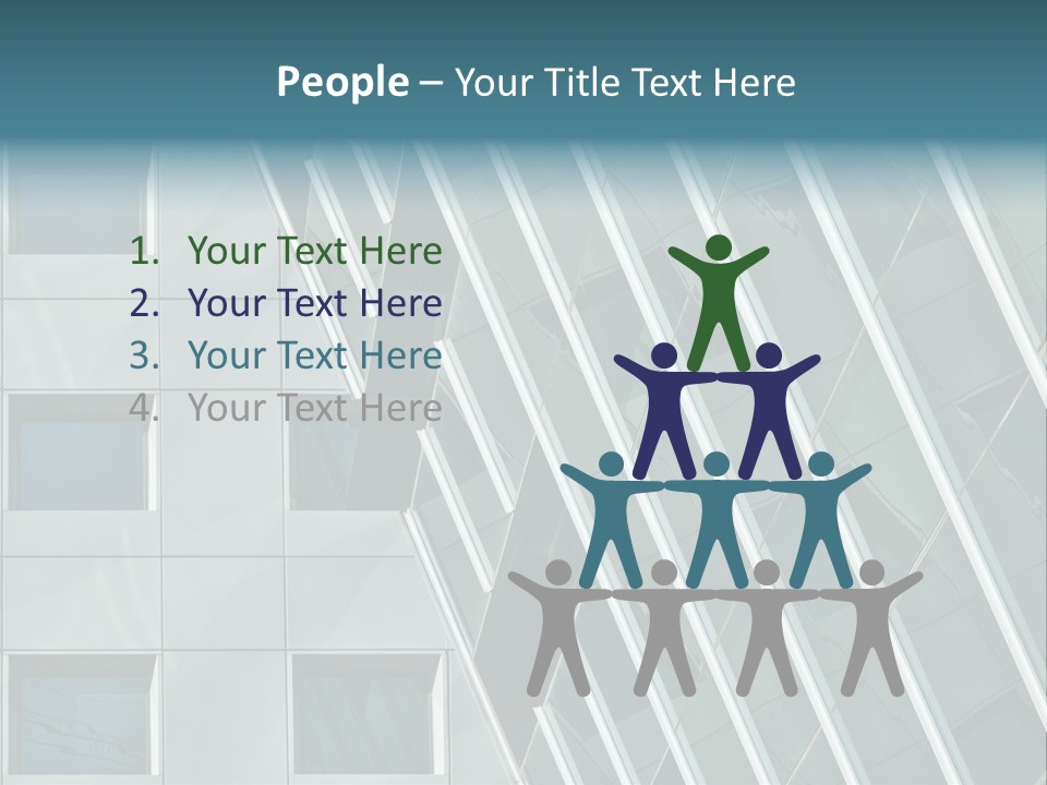 A Building With Windows And A Sky Background PowerPoint Template