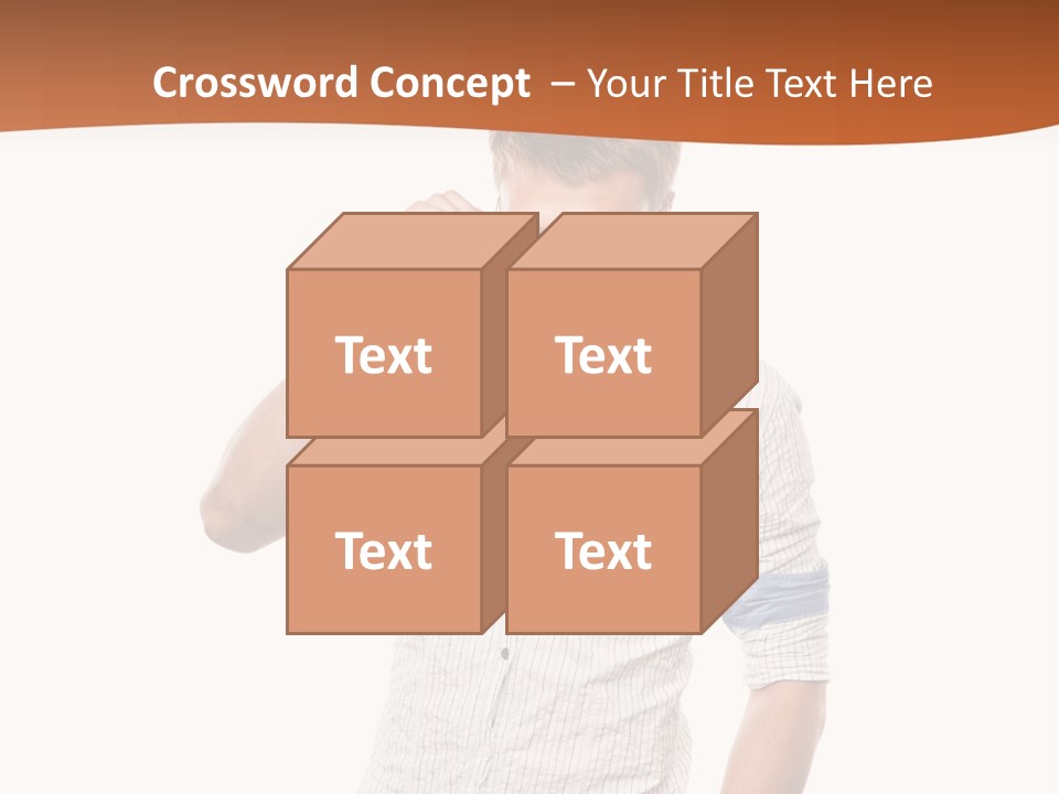 A Man In A White Shirt Is Holding His Sunglasses PowerPoint Template