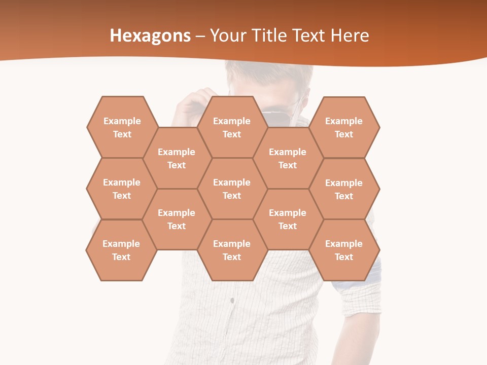 A Man In A White Shirt Is Holding His Sunglasses PowerPoint Template