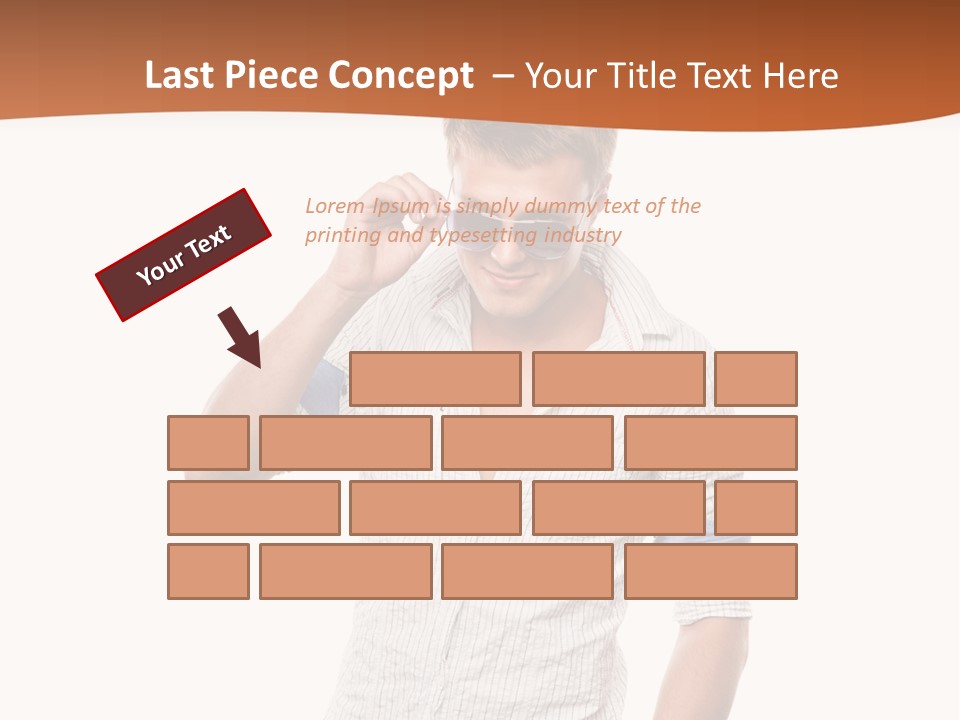 A Man In A White Shirt Is Holding His Sunglasses PowerPoint Template