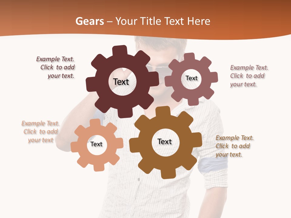 A Man In A White Shirt Is Holding His Sunglasses PowerPoint Template