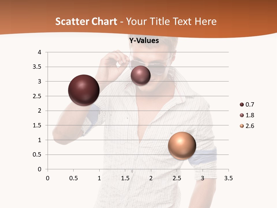 A Man In A White Shirt Is Holding His Sunglasses PowerPoint Template