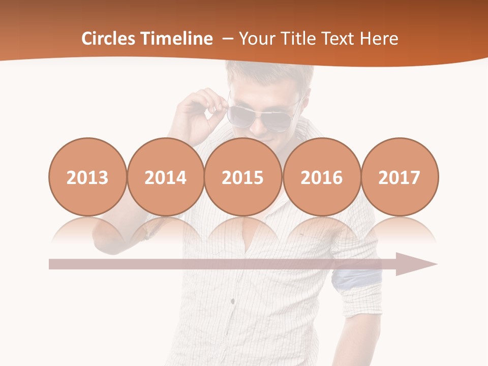 A Man In A White Shirt Is Holding His Sunglasses PowerPoint Template